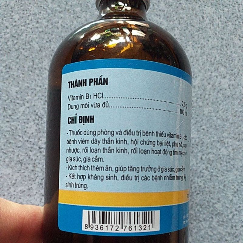 Vitamin B1 thú y thú cưng 100ml lợn gà vịt chó mèo chim gà đá trâu bò for pet