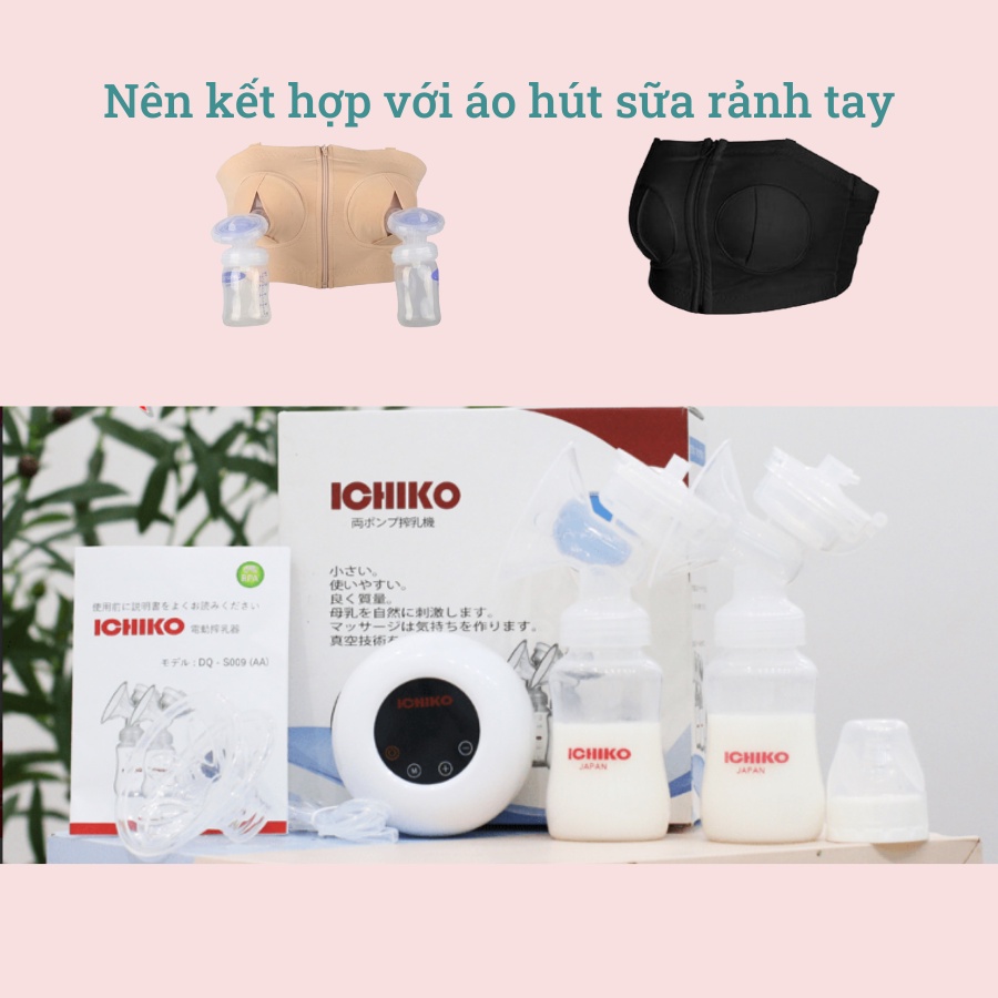 Máy Hút Sữa ICHIKO M05, Máy hút sữa đôi thương hiệu ICHIKO Nhật Bản, nhiều chức năng, hút êm khỏe
