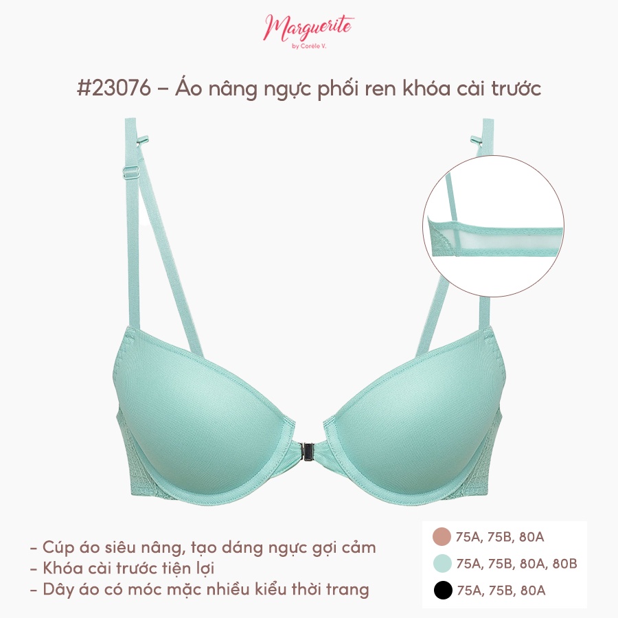 Áo ngực nữ Marguerite cúp chéo, mút dày siêu nâng ngực tạo khe 23076