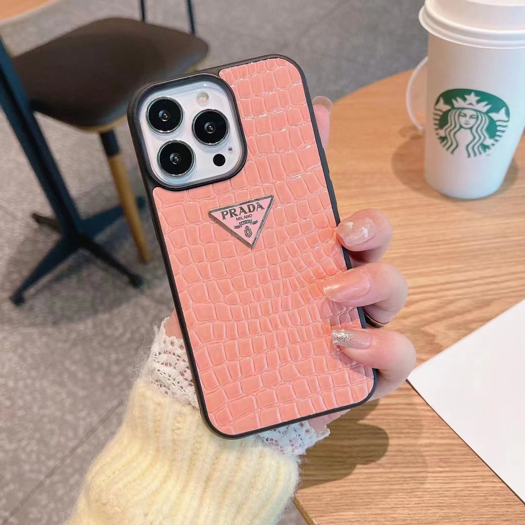 Ốp điện thoại logo PRADA cho iphone 13 Pro Max i13 13pro 11 Pro Max i11 12Pro 12 Pro Max