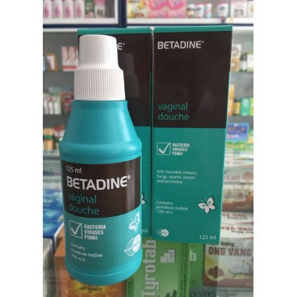 BETADINE Phụ Khoa chai 125ml Làm sạch âm đạo trước khi phẫu thuật và phòng ngừa nấm ngứa