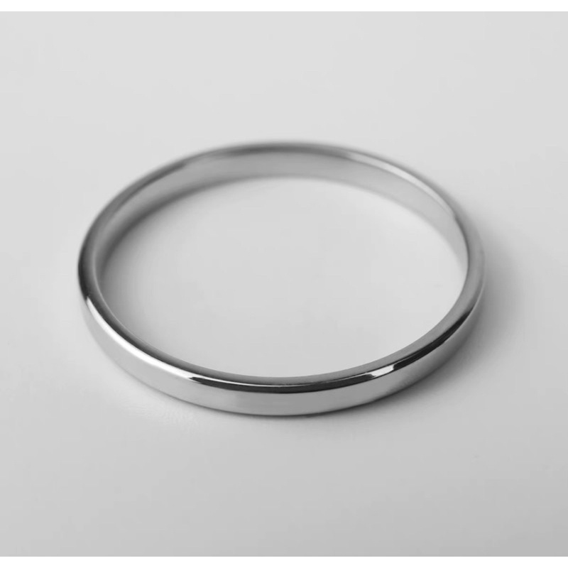 Nhẫn Trơn Unisex Nam Nữ Thép Không Gỉ Vát Cạnh Thời Trang Hàn Quốc Bts thép titan Phong Cách Đơn Giản