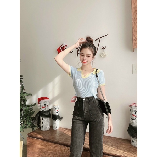 Quần jeans ống suông co giản (chất đẹp)