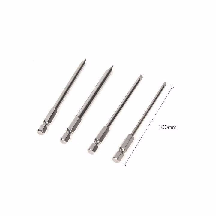Bộ 4 lục giác tô vít 2 cạnh 100mm dùng cho khoan pin và khoan bắn vít