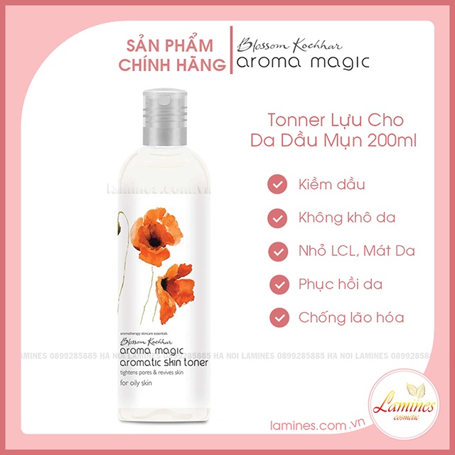 Toner lựu phỉ kiềm dầu, se lỗ chân lông cho da dầu mụn Aroma magic 100ml