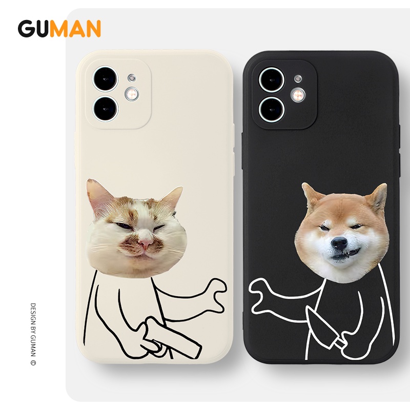 Ốp lưng GUMAN hình ngộ nghĩnh cặp đôi dễ thương đẹp cho iPhone 14 13 12 11 Pro Max SE 2020 X XR XS 8 7 6S 6 Plus kute XYB738
