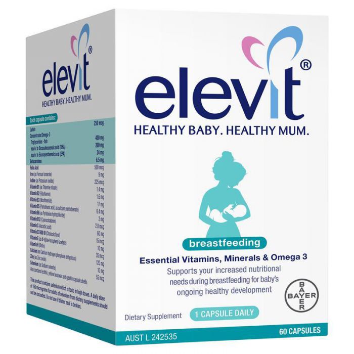 Viên uống Elevit sau sinh Breastfeeding của Úc hộp 60 viên