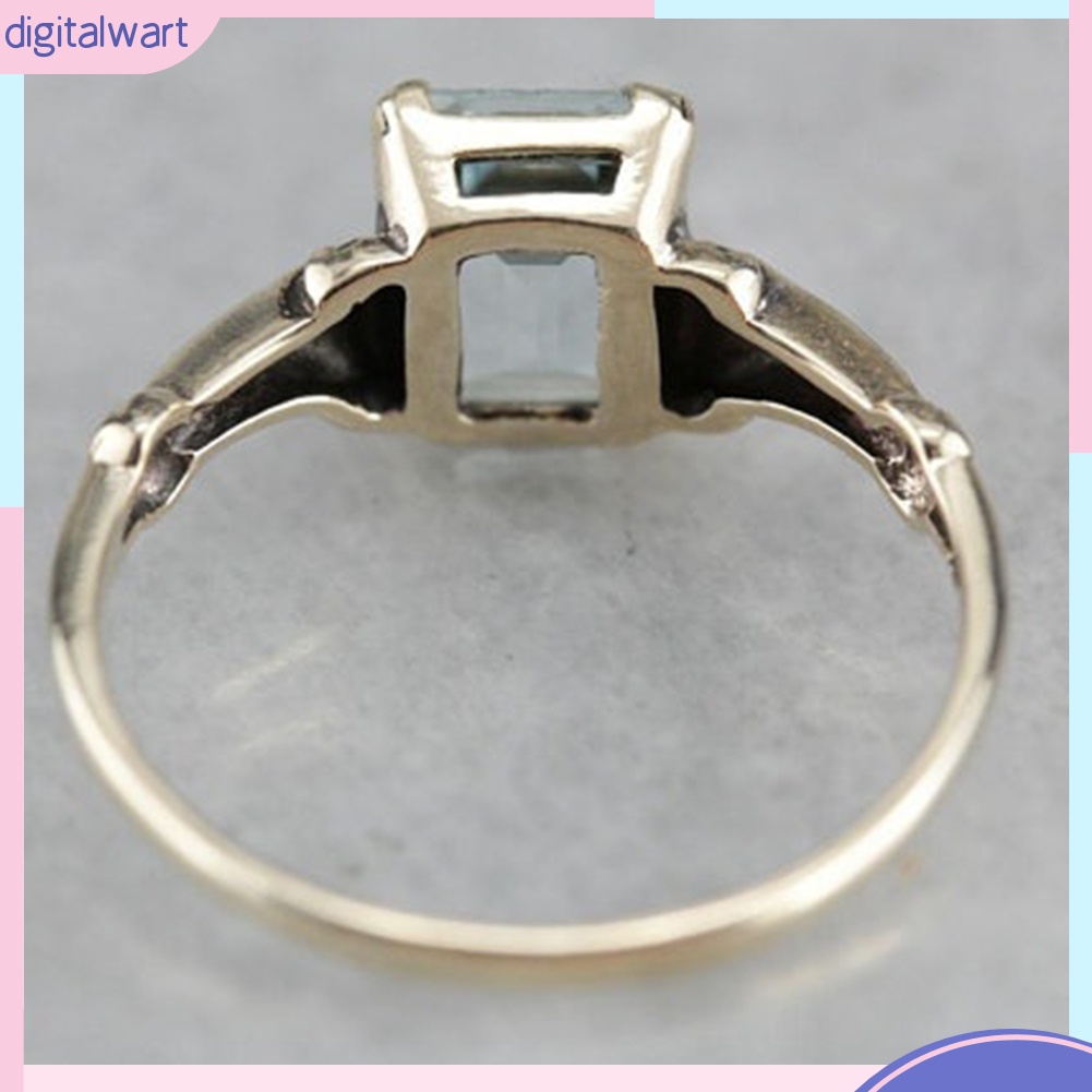 Nhẫn đính đá nhân tạo kiểu dáng sang trọng thanh lịch dành cho nữ