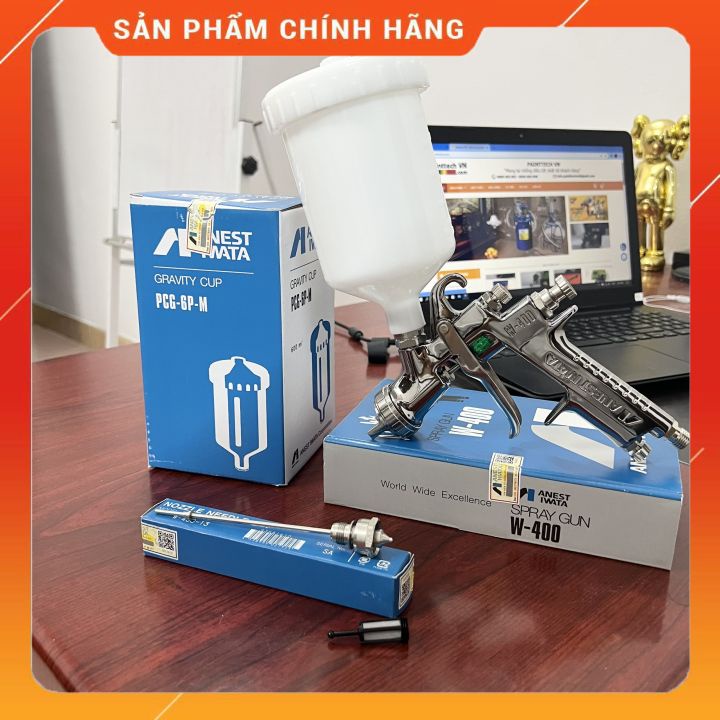 Súng Phun Sơn W400-122G ❤  ❤ Béc Phun Sơn W400- 122G Anest Iwata Nhật Bản 1.2mm