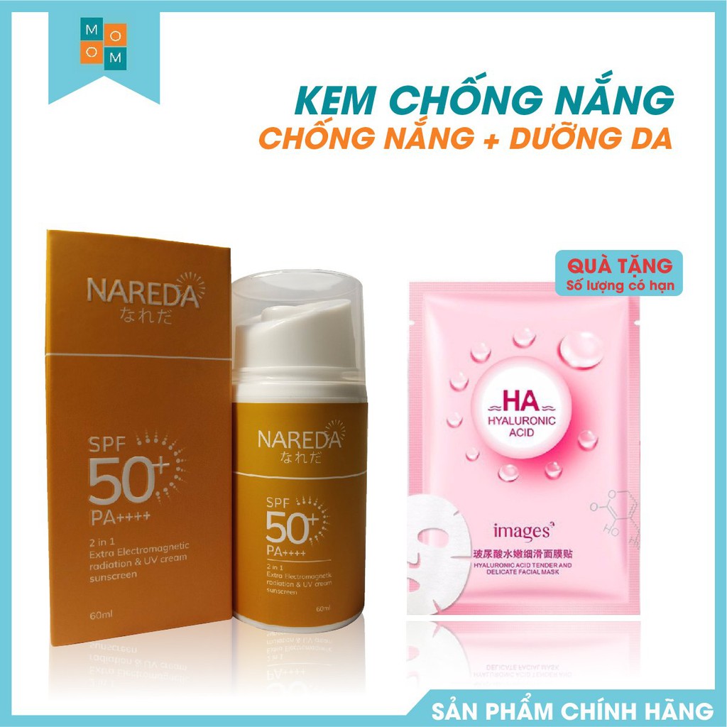 [KEM CHỐNG NẮNG NAREDA ] Chất lượng Nhật Bản  60ml, chỉ số tối ưu SPF 50+PA++++ chống tia uv, chống tia tử ngoại.