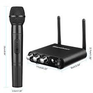 Bộ micro bluetooth karaoke Excelvan K38 - Mic đôi UHF