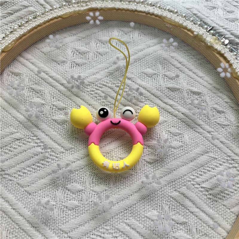 Dây Đeo Điện Thoại Bằng Silicon Họa Tiết Hoạt Hình Dễ Thương