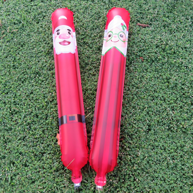 Bong bóng hình ông già noel đầu tròn bằng lá nhôm trong suốt
