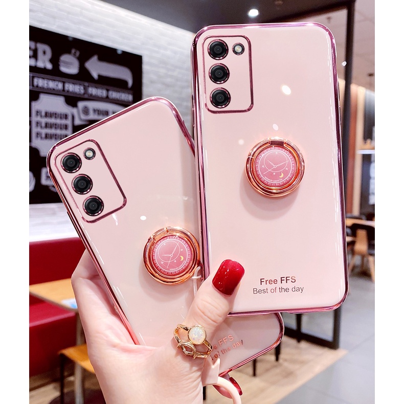 ỐP LƯNG SILICON SAMSUNG GALAXY A02S, A03S KÈM IRING SANG TRỌNG