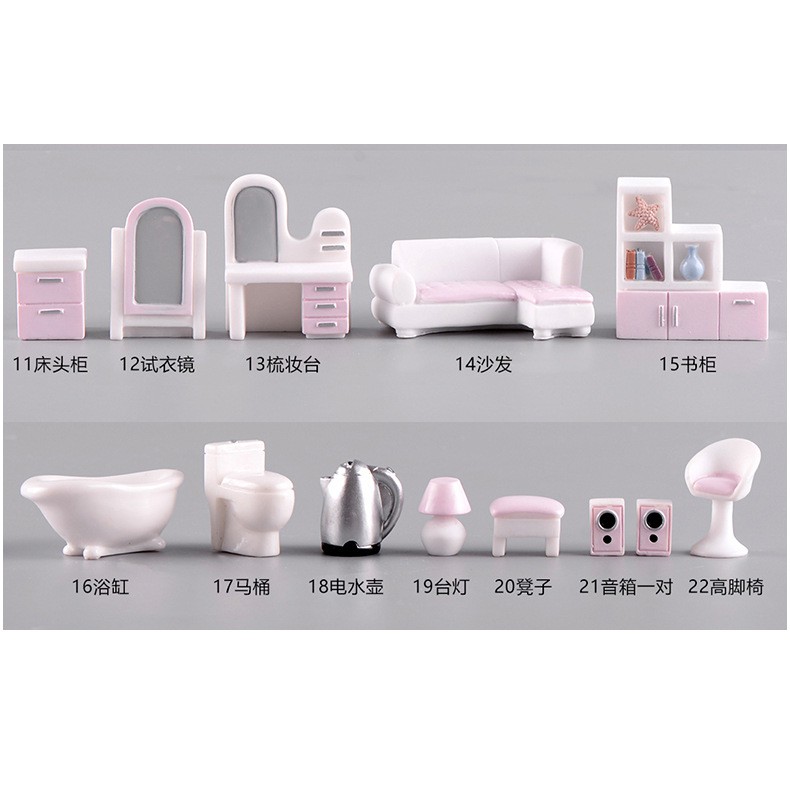 [Mã LIFE0503TOYS giảm 10% đơn 0Đ] Mô hình nội thất bình siêu tốc tủ phụ kiện trang trí nhà búp bê