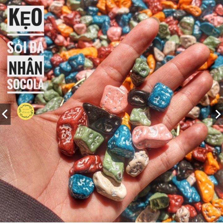 Kẹo sỏi đá socola vỏ giòn thơm ngon gon giá rẻ túi dùng thử