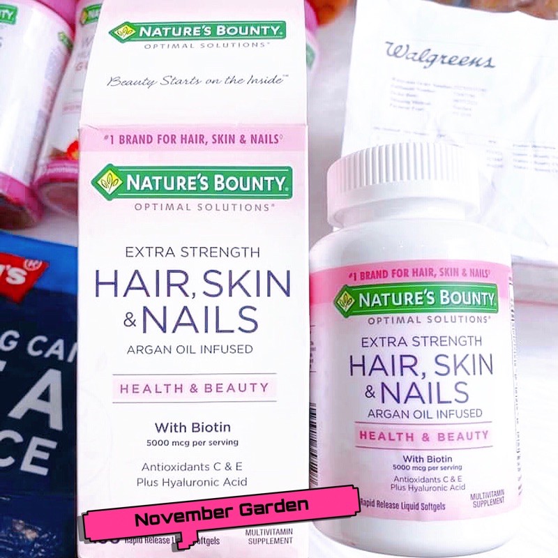 (Air 1/23 bill Mỹ ) Viên uống đẹp da, tóc và móng Nature’s Bounty Hair Skin & Nails 250 viên | BigBuy360 - bigbuy360.vn