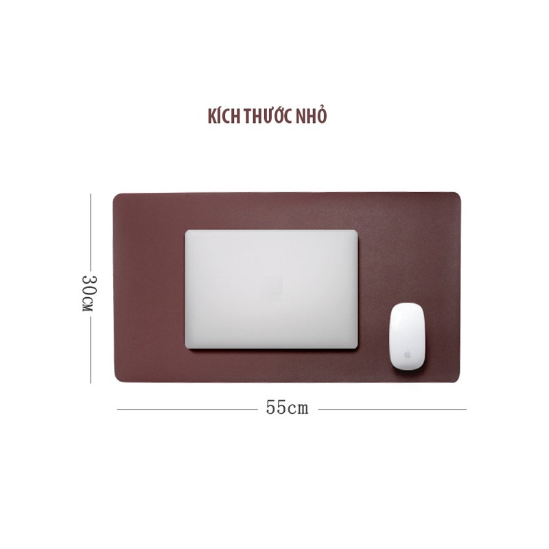 Lót chuột, thảm Trải Bàn Làm Việc Deskpad Da PU size Lớn Kiêm Miếng Lót Chuột Máy Tính Cỡ Lớn 80x40, 60x30, 26x21