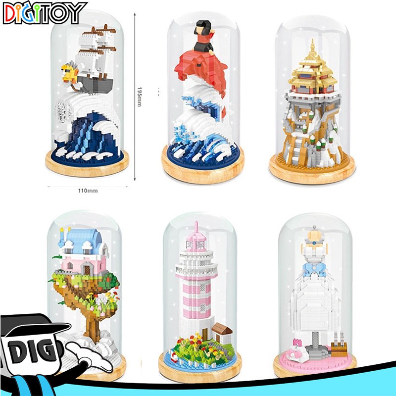 🎲 Lego 🎲 Tiểu cảnh cổ tích trong lồng kính - Phong cảnh lồng kính, đồ chơi lắp ráp