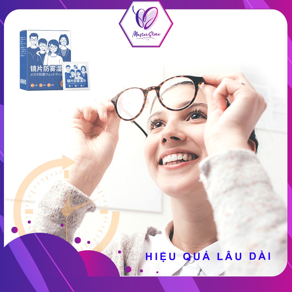Hộp 100 miếng Khăn giấy Lau kính, camera, màn hình chống bụi bẩn, vân tay, hơi nước Master Store