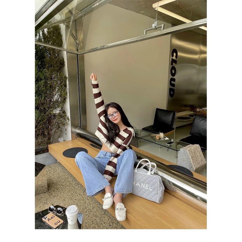 Giày sục nữ da bóng gắn NGỌC viền xích, CHẤT DA PU CAO CẤP, kèm ảnh thật | BigBuy360 - bigbuy360.vn