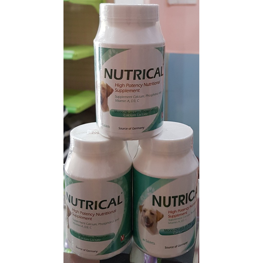 Bổ sung Canxi cho chó mèo NUTRICAL hộp 60 viên