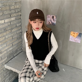 Gile Len Basic G10 | Áo Gile Len Nữ Ulzzang Cổ V Form Basic Nhiều Màu Chất Len Mềm Hàn Quốc