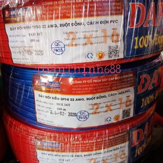 Dây điện đôi mềm 2x16 Daphaco -cuộn 100m