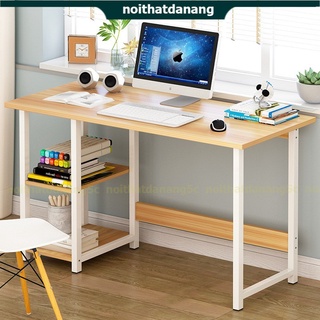 Bàn làm việc bàn học liền giá sách chân thép sơn tĩnh điện nhiều kích thước lắp ghép dễ dàng chắc chắn