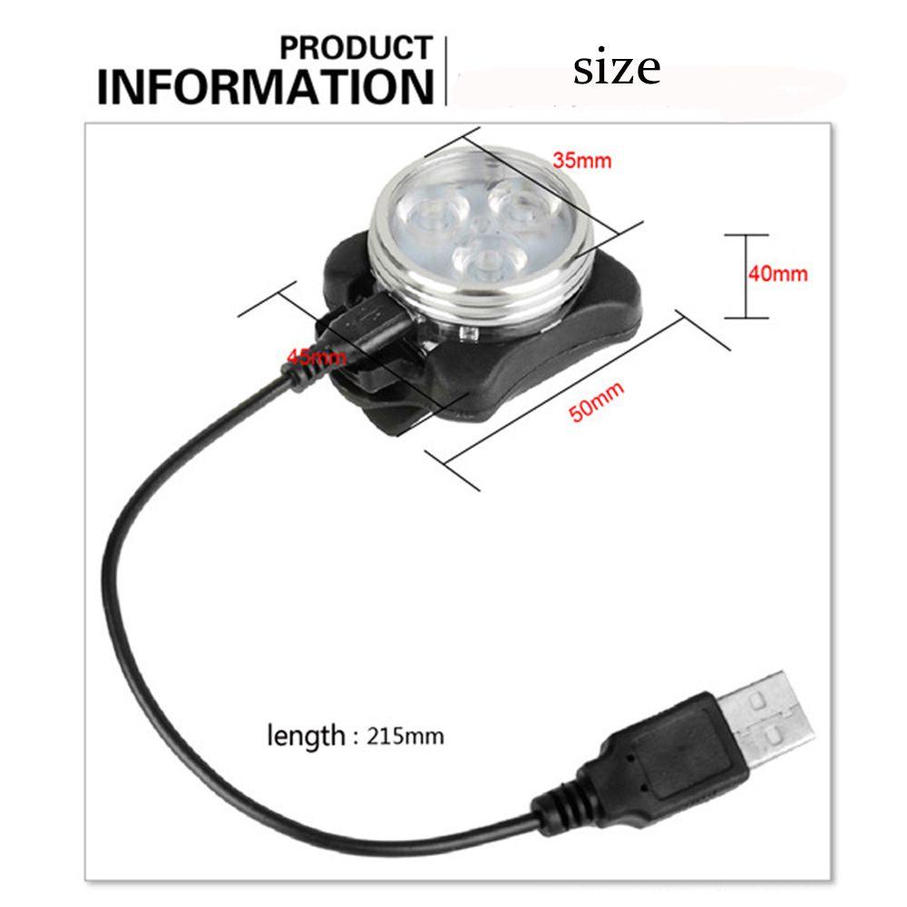1 Bộ Đèn Pha LED Ánh Sáng Trắng / Đỏ Bằng Hợp Kim Nhôm Cho Xe Đạp