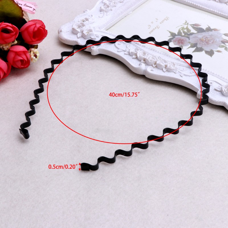 Cài tóc gợn sóng màu đen thời trang dành cho nữ