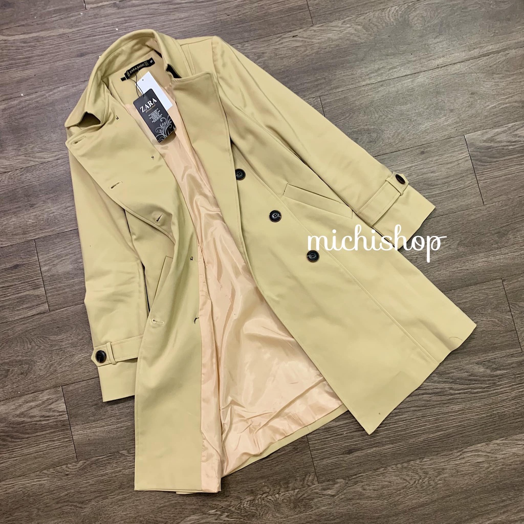 Áo trenchcoat dáng dài 02 lớp màu be/nâu/đen - 83A38