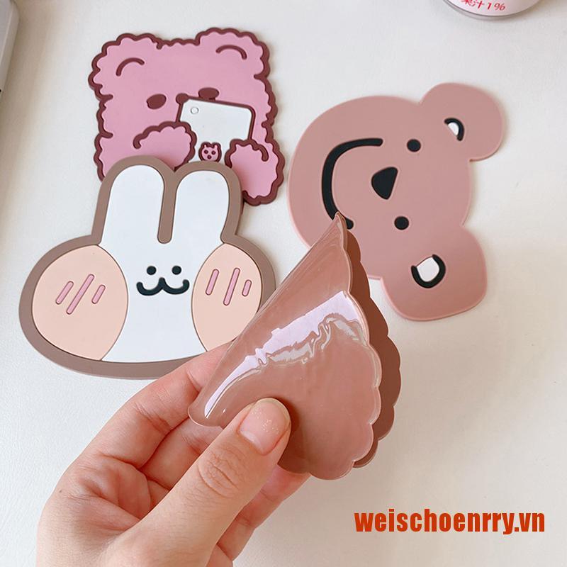 Đế Lót Ly Cách Nhiệt Chống Trượt Hình Thỏ Hoạt Hình Đáng Yêu