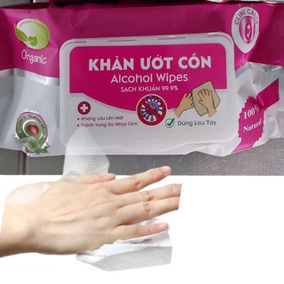 Giấy Ướt Cồn Giá Rẻ Wipes bịch 50 tờ
