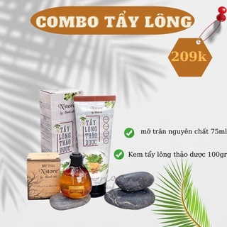 [COMBO] Kem Tẩy Lông + Mỡ Trăn N'Store, Triệt Lông An Toàn Sau 5 Phút