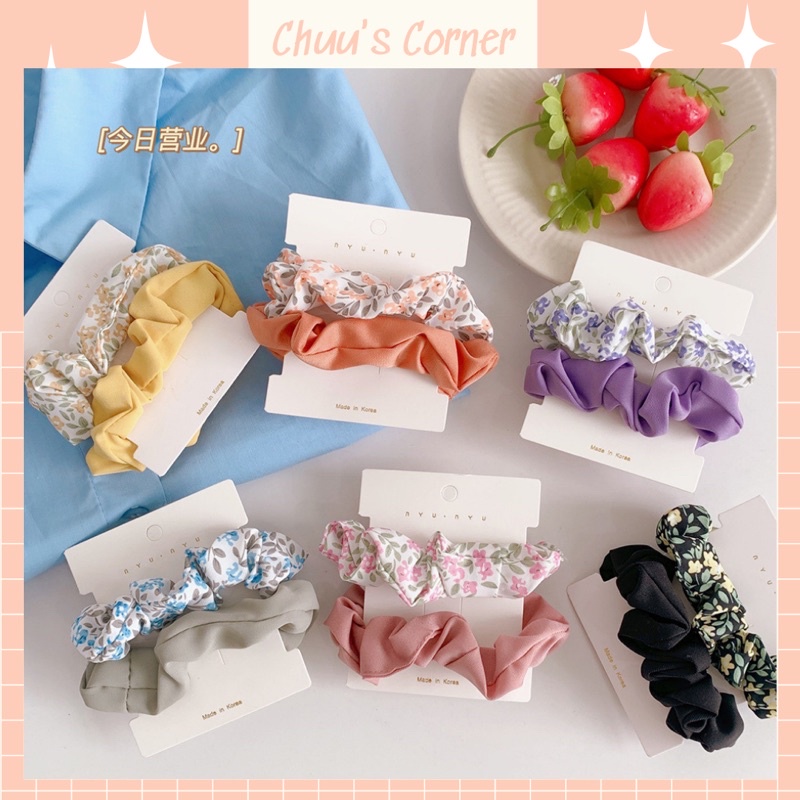 Dây buộc tóc loại nhỏ hoạ tiết xinh xắn cho nữ