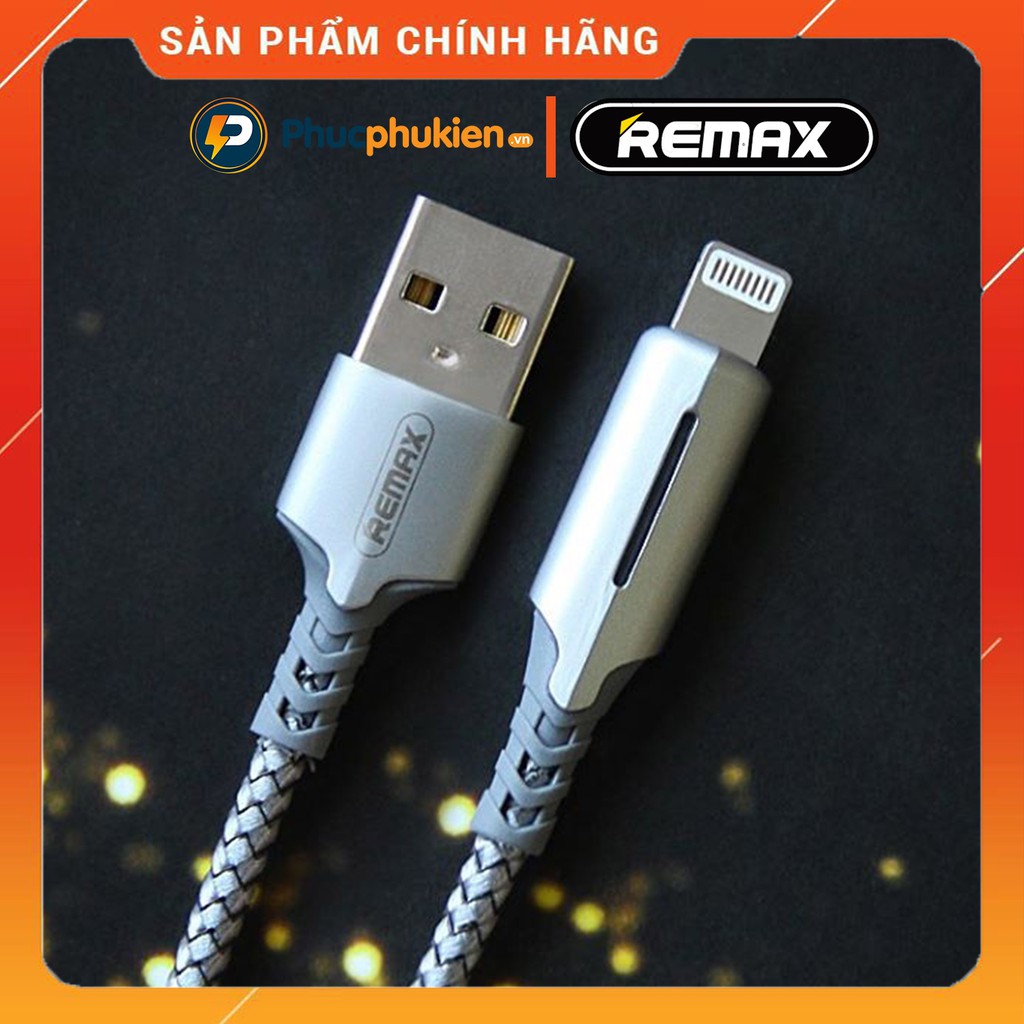 Dây sạc iPhone tự ngắt chính hãng Remax 123i - Cáp Lightning iPhone 5 - SE - 6 - 7 - 8 - X - Xs - Xs max - Phúc Phụ Kiện