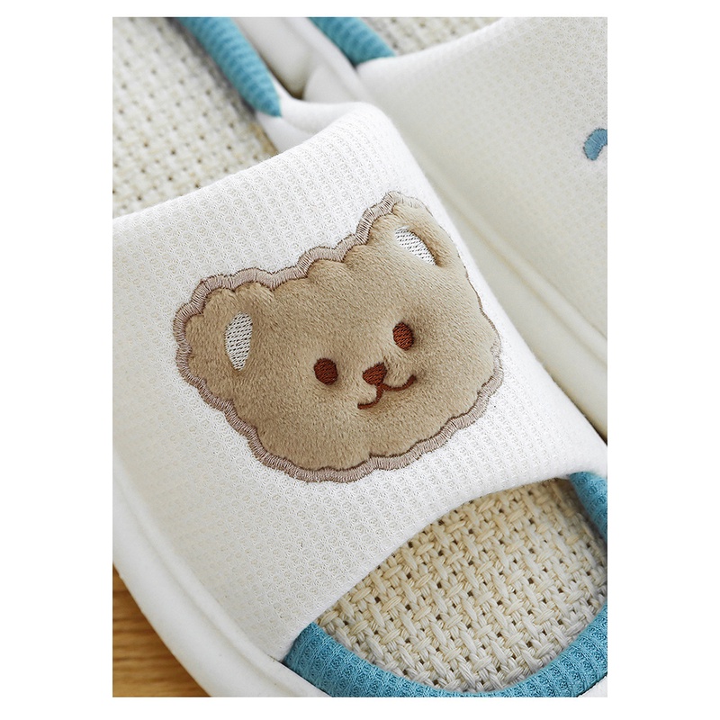 Dép cotton Lanh Đi Trong Nhà Đế Dày Khử Mùi Kiểu Hoạt Hình Xinh Xắn Cho Cặp Đôi