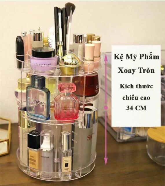 Kệ mỹ phẩm xoay tròn 360 độ | BigBuy360 - bigbuy360.vn