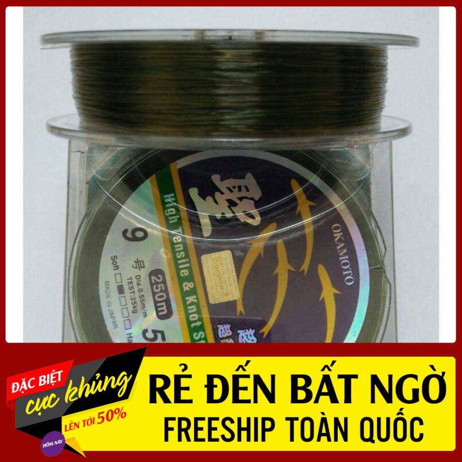 [ XẢ KHO TẬN GỐC ] Dây Cước Câu Cá Nhật Bản OKAMOTO - 4 Con Cá Liên Hệ 0931.753.917