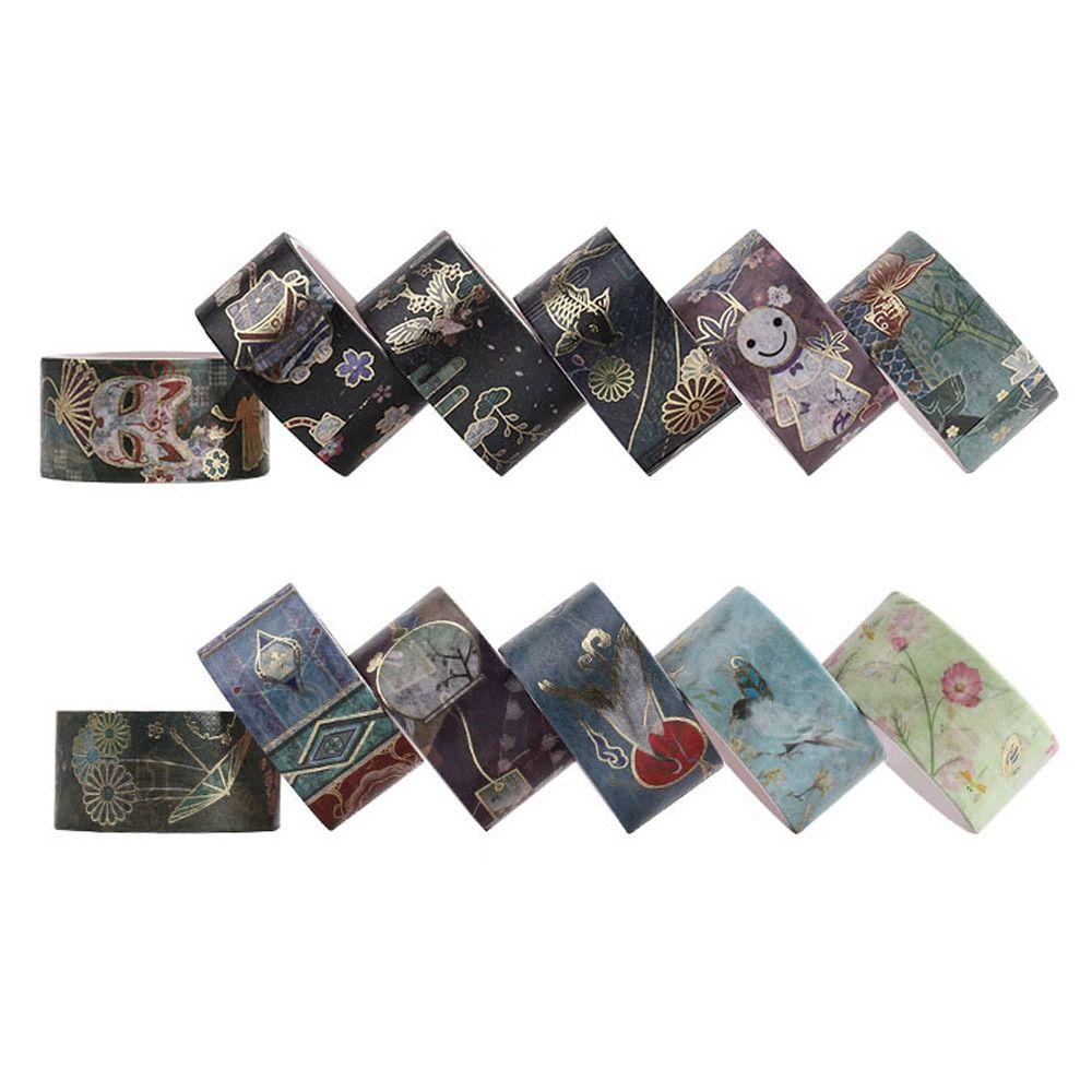 Set 12 Cuộn Băng Keo Dán Trang Trí Sổ Tay DIY