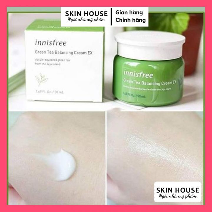 Kem Dưỡng Innisfree Trà Xanh - Kem Dưỡng Trắng Da Trà Xanh Innisfree Green Tea Balancing Cream EX