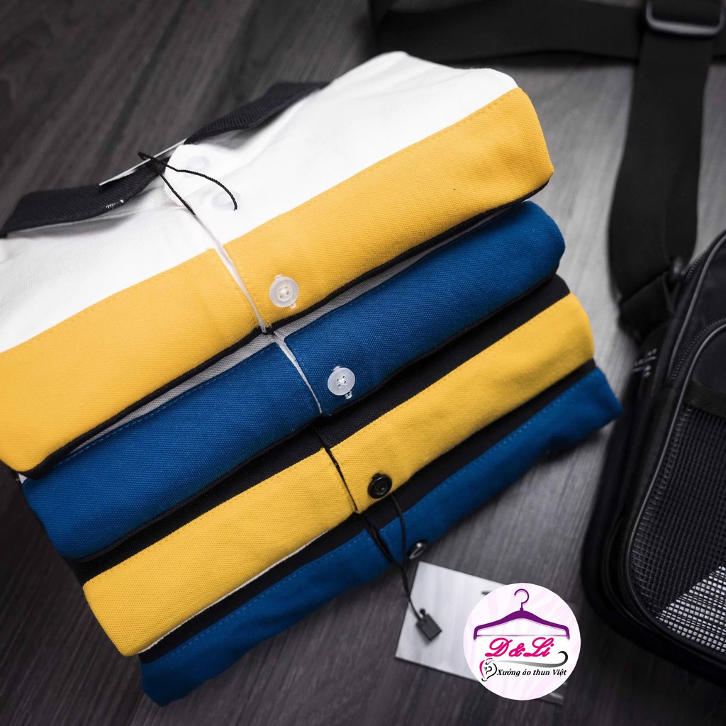 Áo thun Nam có cổ, tay ngắn 39kg -70kg cao cấp 100% cotton, phối sọc ngang đẹp xuất sắc | BigBuy360 - bigbuy360.vn