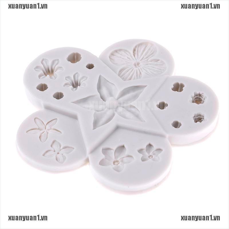 [XUANYUAN1] Khuôn silicone Tạo Hình Hoa Trang Trí Bánh Kem / Kẹo Sô Cô La