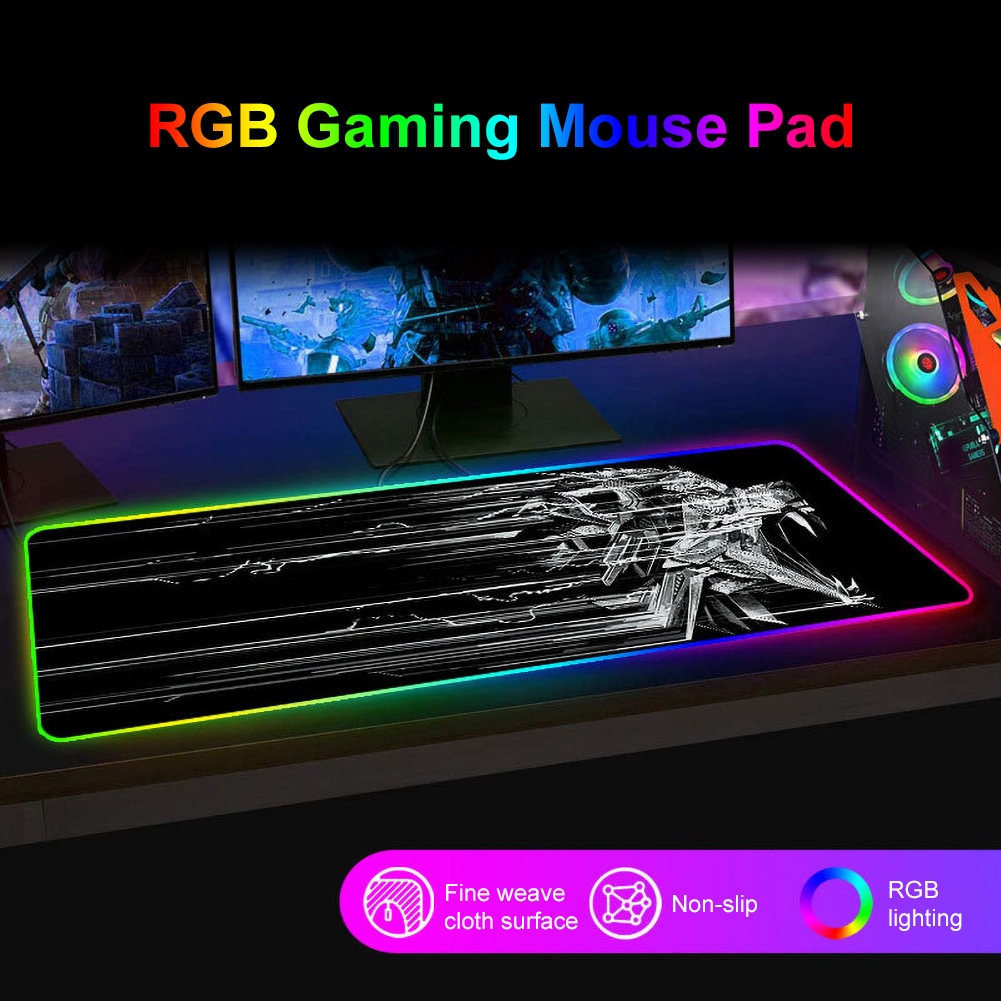 Miếng Lót Chuột Gaming Tích Hợp Đèn Led 13 Bóng Hình Sư Tử Tuyết