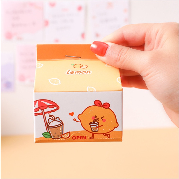 Hộp 200 tờ giấy nhớ, flashcard quà tặng siêu xinh BAG U HNOTE200