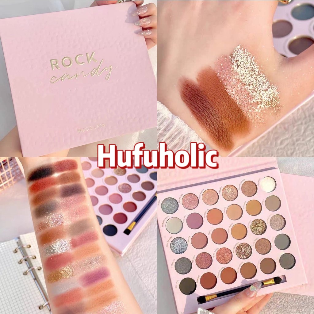 Bảng phấn mắt 30 ô màu MUGE LEEN Rock Candy xinh xắn hot trend bò sữa vịt trắng vịt vàng gấu tông MUGE01 MUGE07
