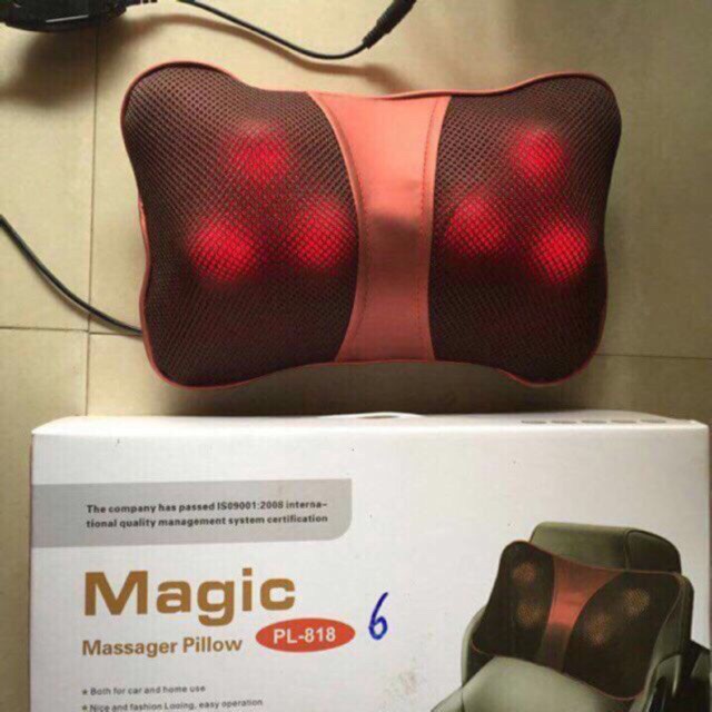 ✅ [LOẠI 1] Gối Massage Hồng Ngoại- MAGIC PL-818 (6 BI) -VT0688