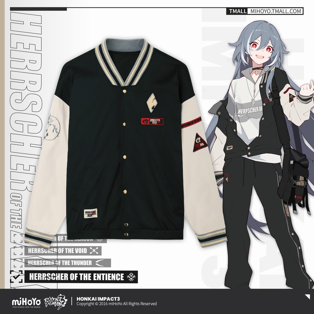 Áo khoác Jacket varsity sành điệu Fu Hua Herrscher of Sentience chính hãng của miHoYo