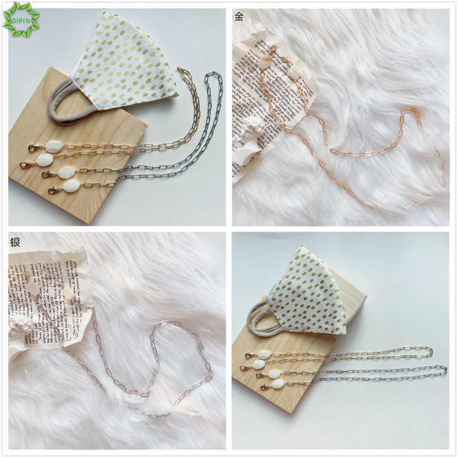 Dây đeo khẩu trang chống mất màu vàng kim / bạc phong cách thời trang